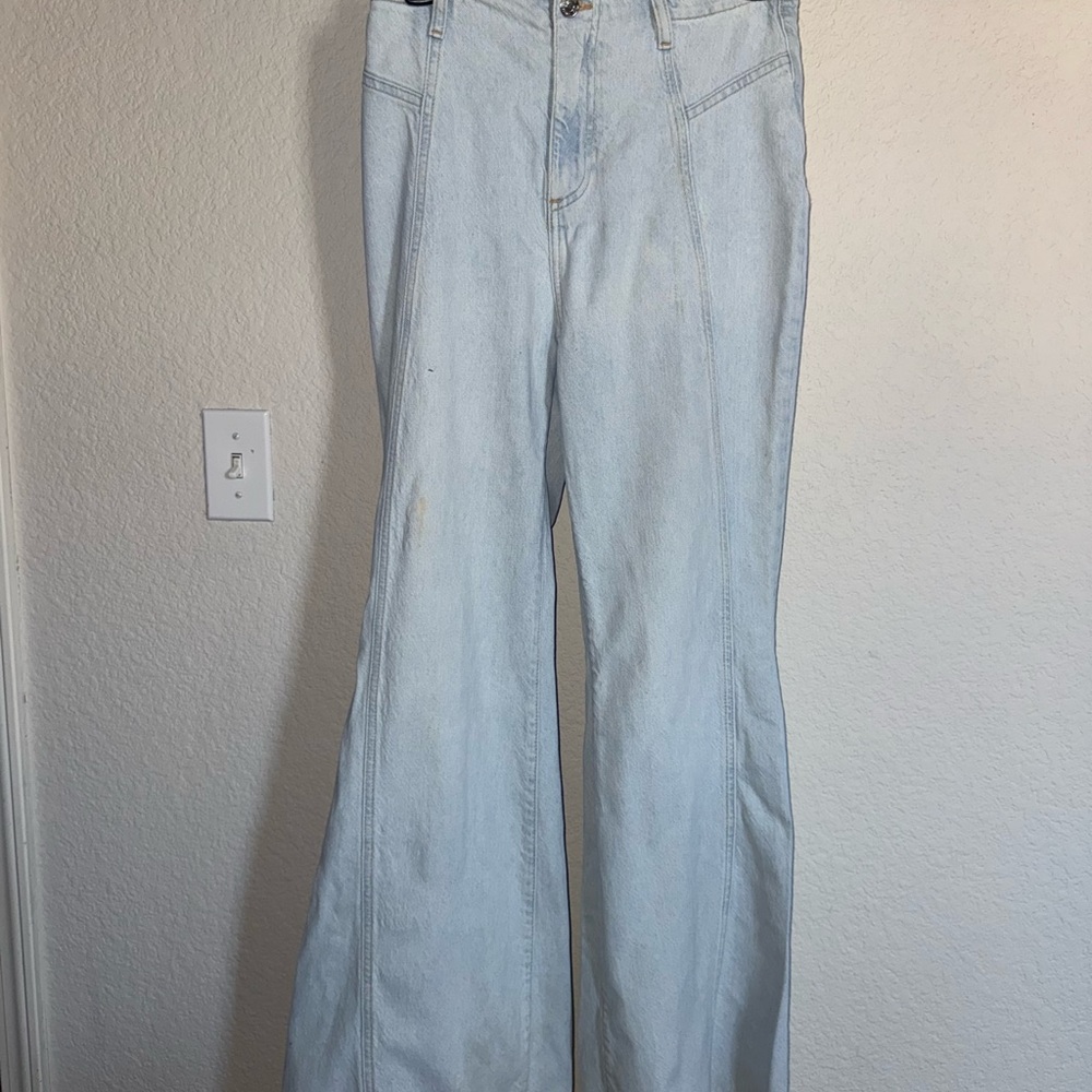 We The Free Women's Light Blue Front Seam Jeans